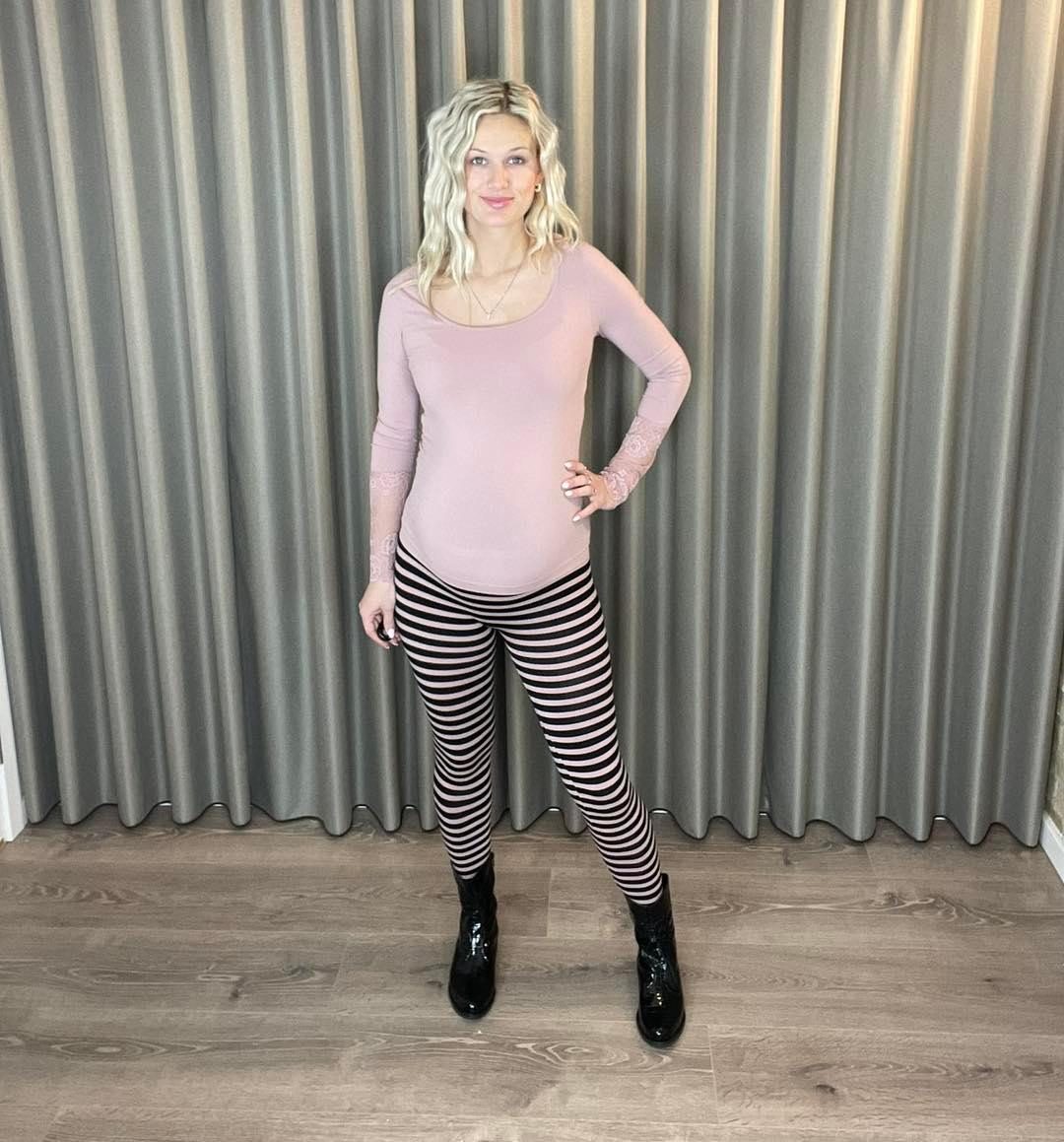 Mary síðerma blúnubolur - Powderrose