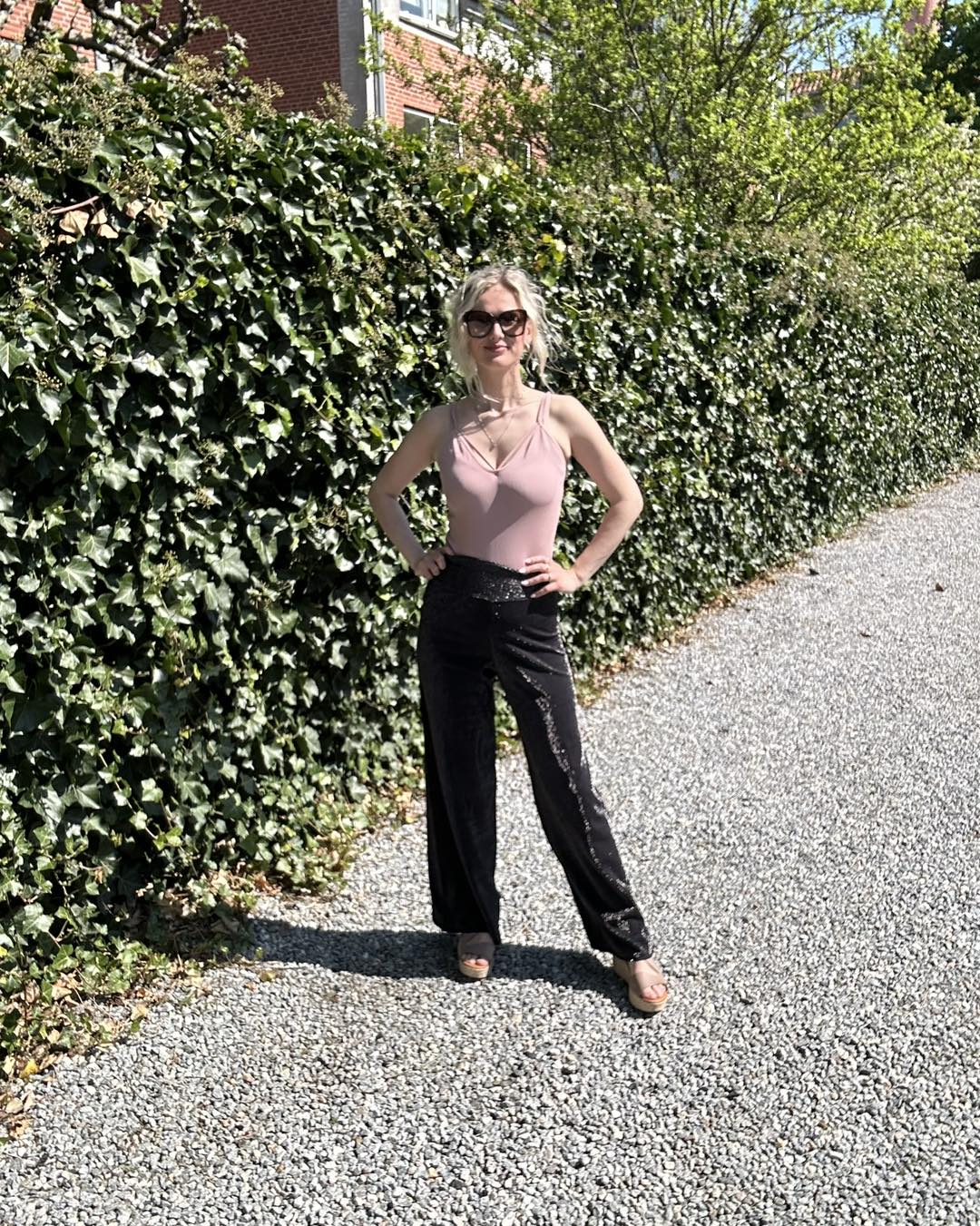 Las Vegas Glimmer buxur - Svartar/Silfur