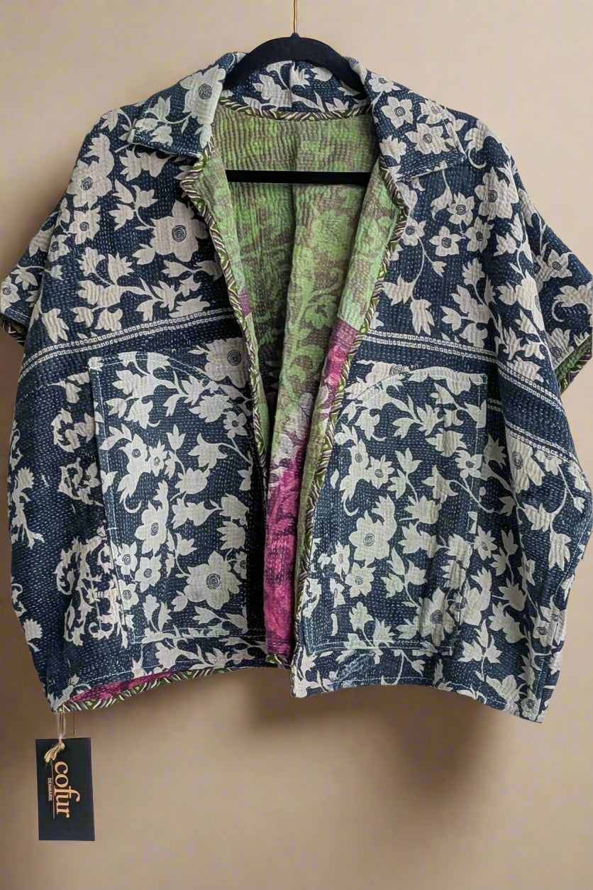 Cofur Kantha Cape Jacket - reversible
