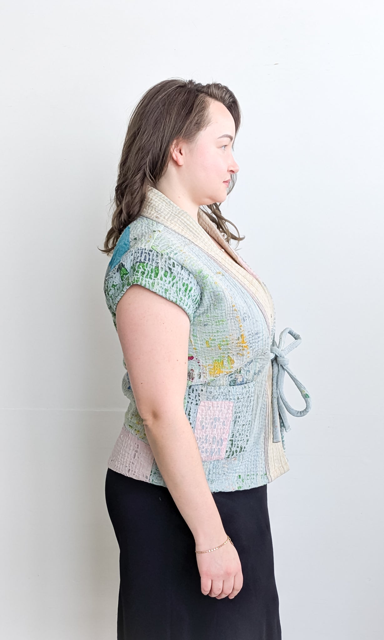 Cofur Kantha vest w/belt - One size
