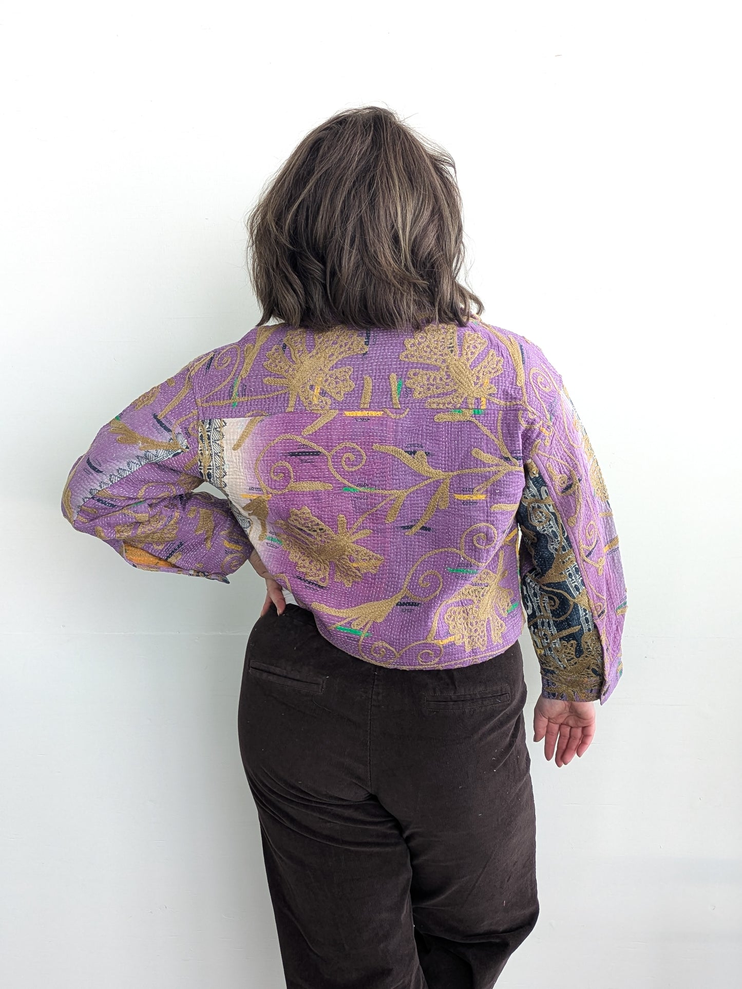 Cofur Kantha jacket Front Pockets
