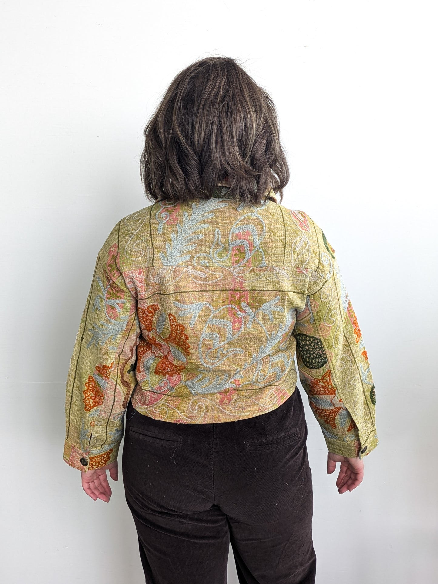 Cofur Kantha jacket Front Pockets