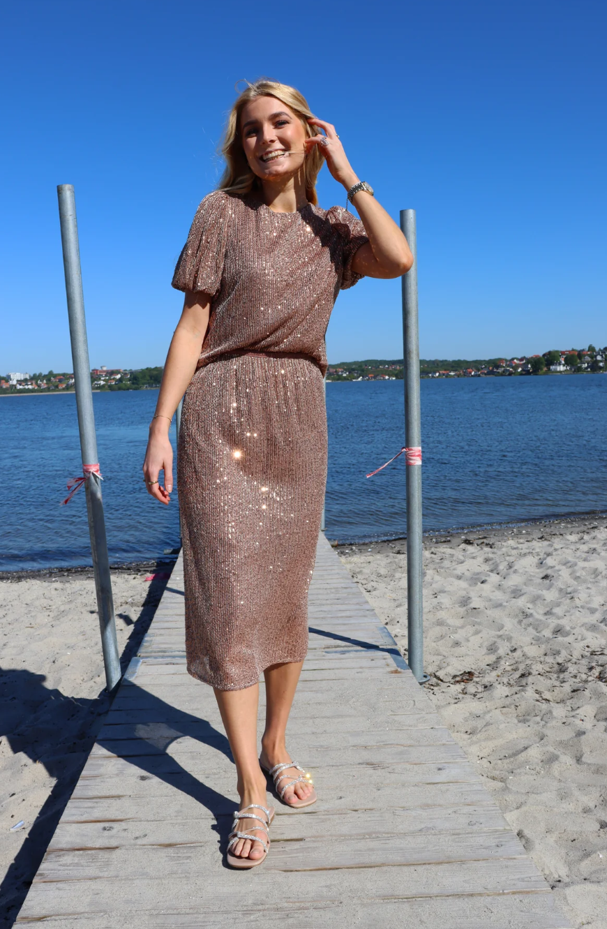 Þorragóss - palliettu pils - bronze