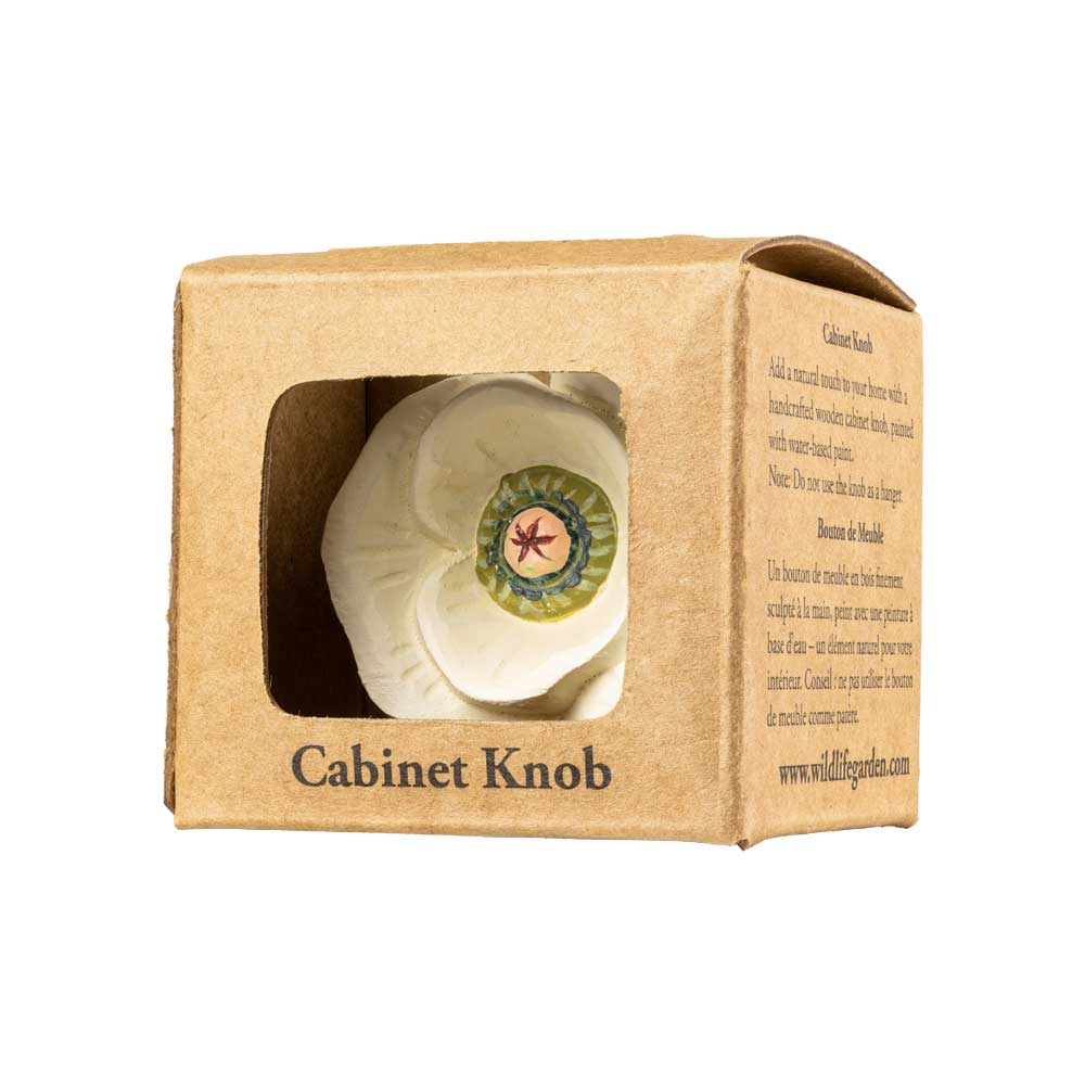 Cabinet Knob - White Poppy