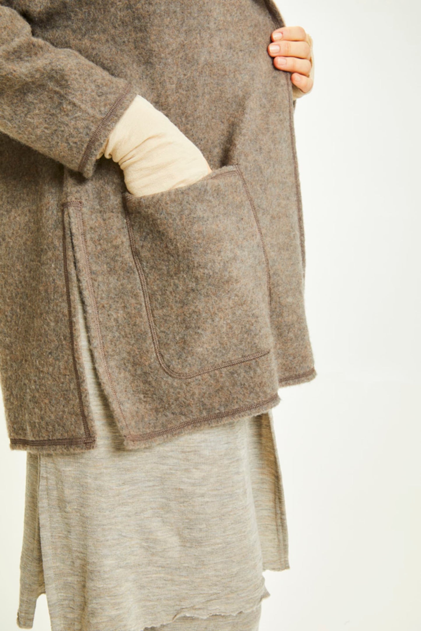 by basics (18009) – Brushed Wool Reverseble Jacket