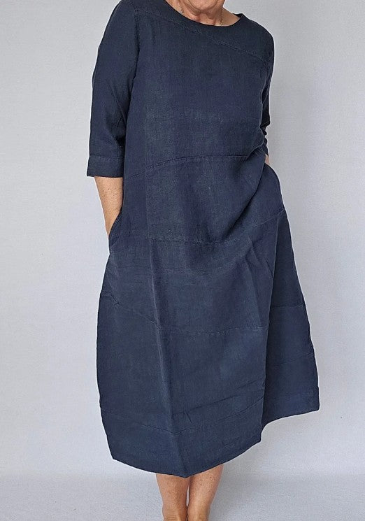 by basics (11000) – Síður Hör Kjóll - nokkrir litir