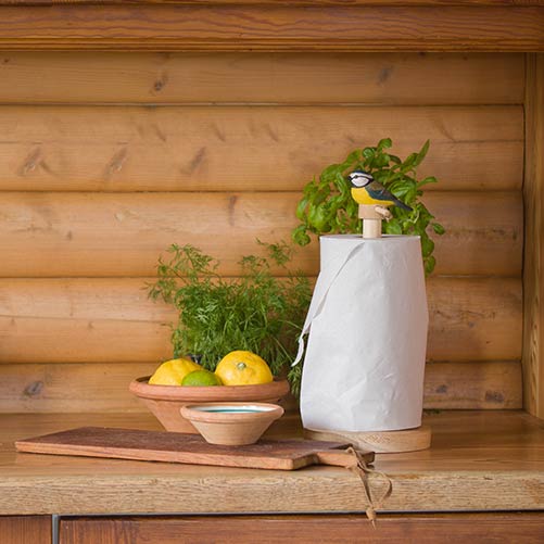Kitchen roll holder - Blue tit (Blá meisa)