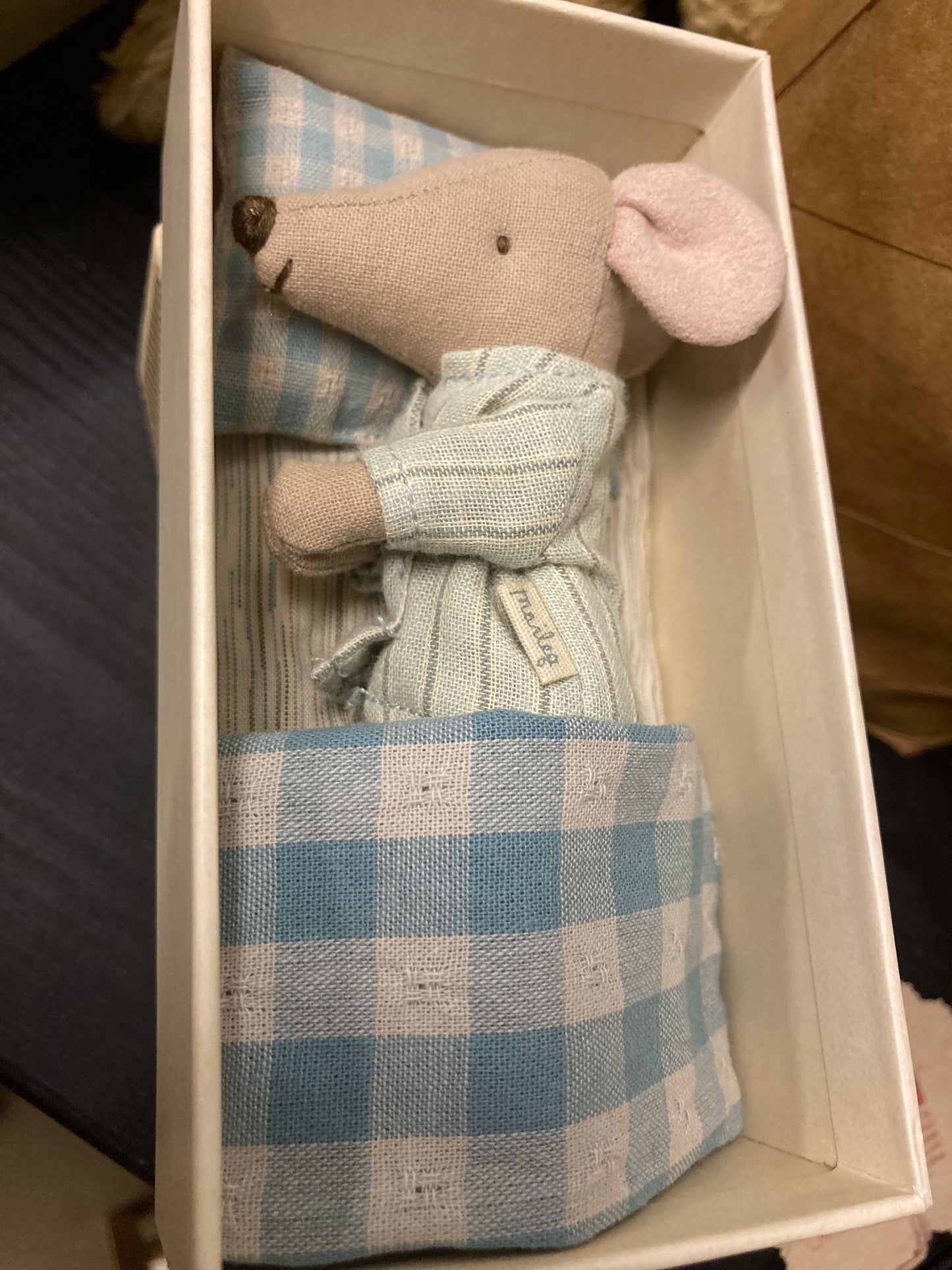 Maileg – Stóri bróðir mús í eldspýtuboxi