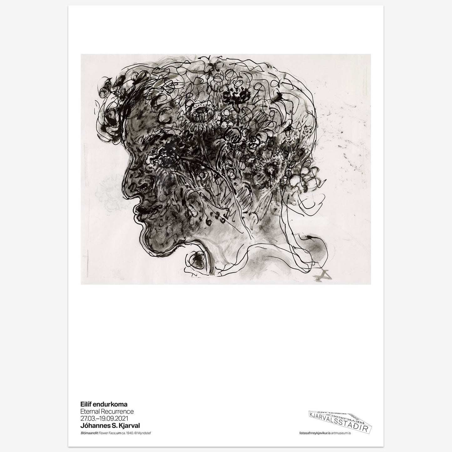 Blómaandlit - Jóhannes S.Kjarval