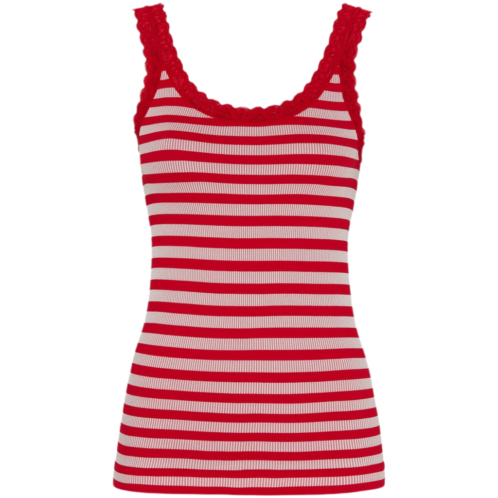 Nærfatasett - Röndótt Rosso/Bianco