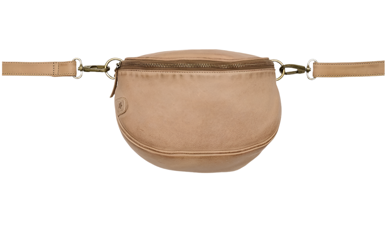 Wanda Bumbag leðurtaska – Taupe