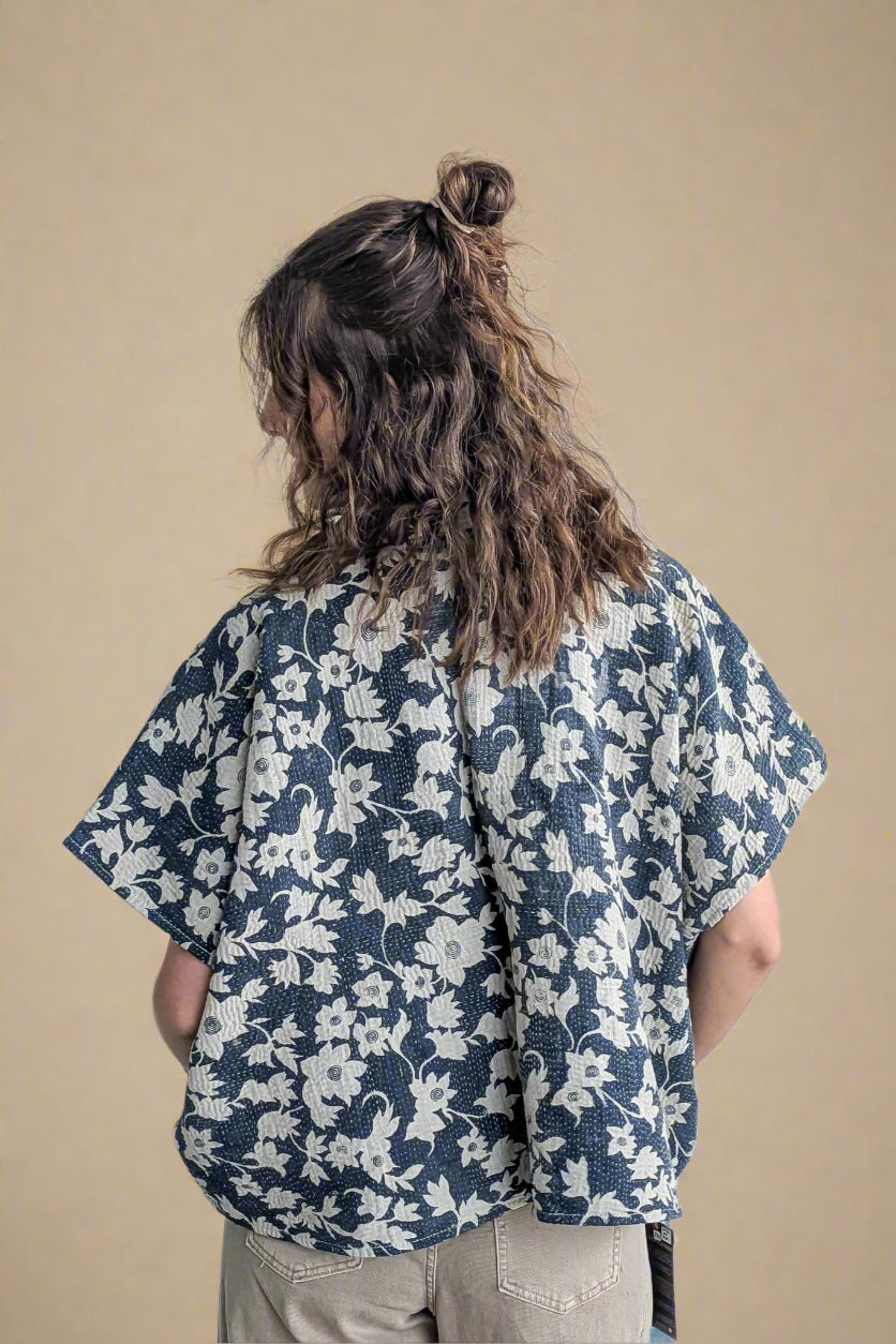 Cofur Kantha Cape Jacket - reversible