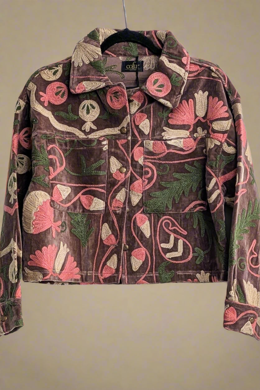 Cofur Velvet Suzani jakki