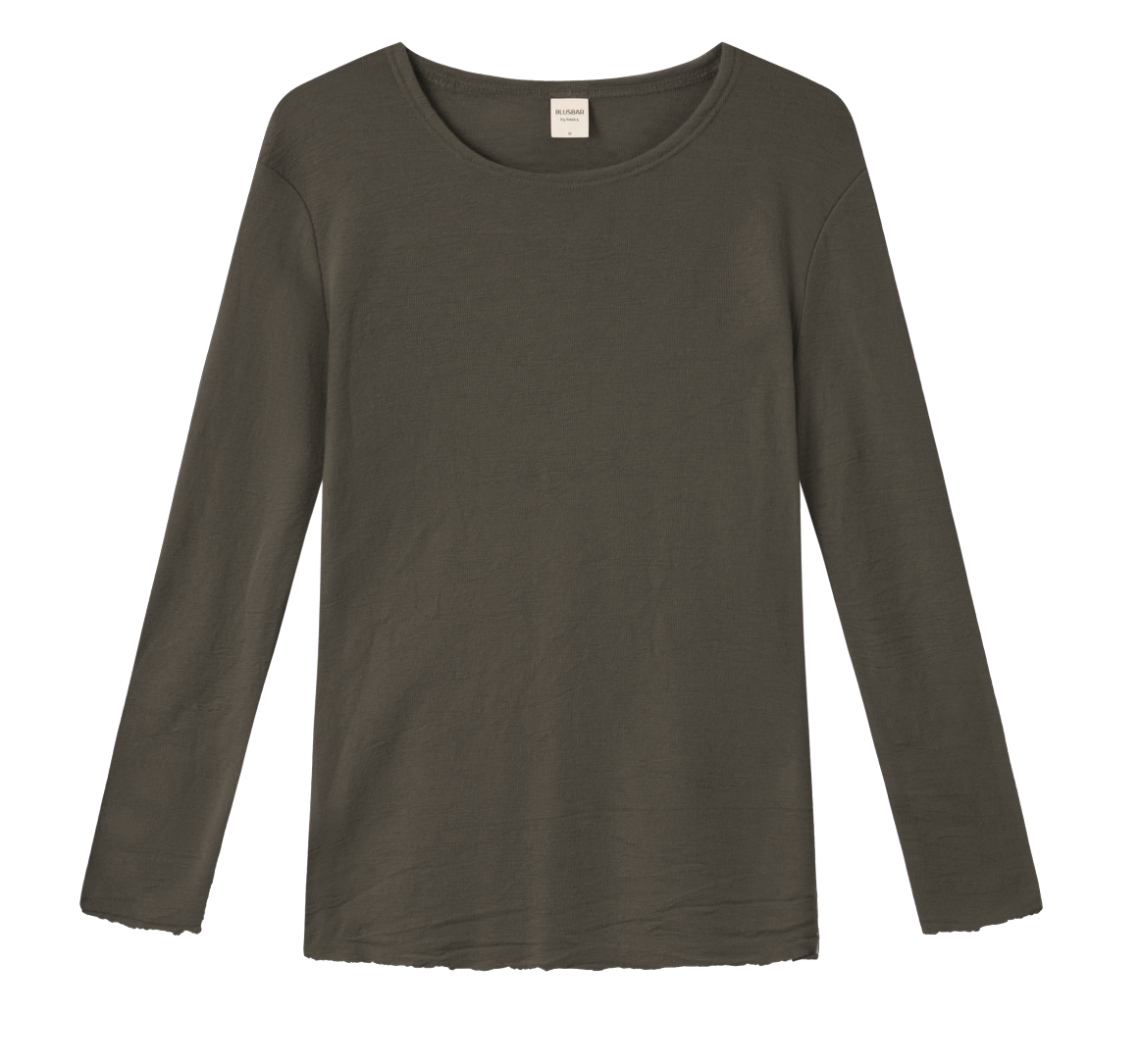 by basics – Merino Langerma bolur (Dark Olive)