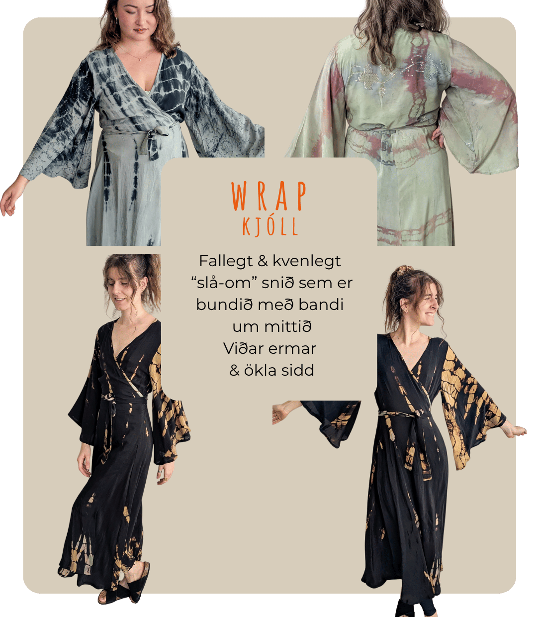 Cofur Wrap kjóll no. 4 - M/L