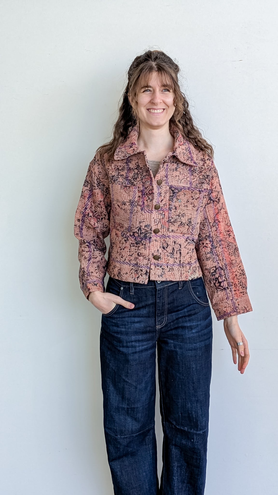 Cofur Kantha jakki - front pockets