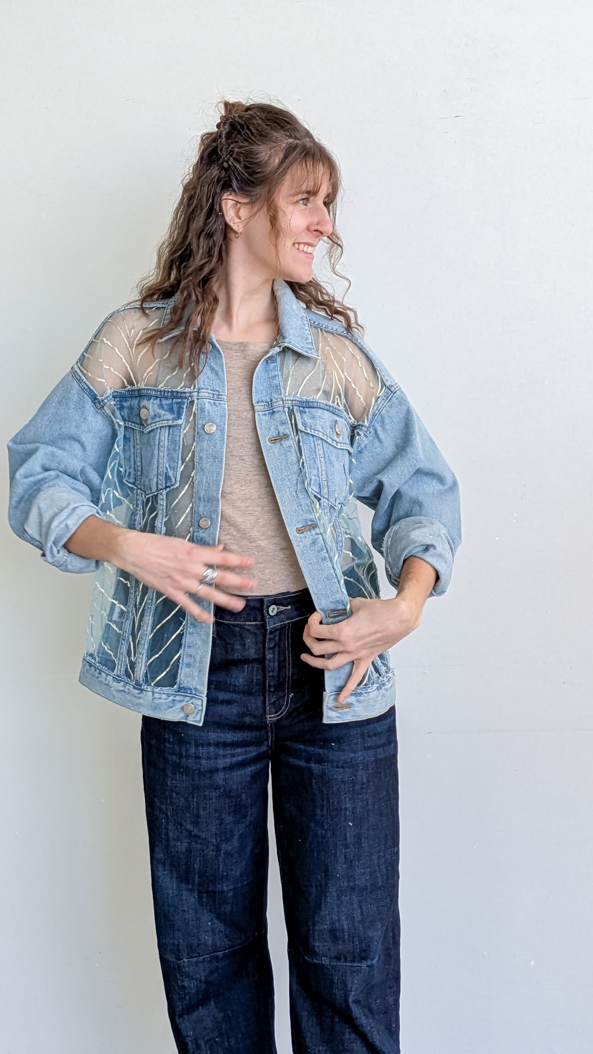Cofur Lace Denim Jacket