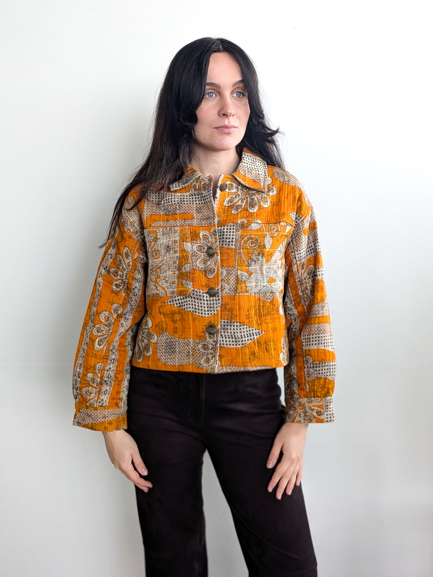 Cofur Kantha jacket Front Pockets