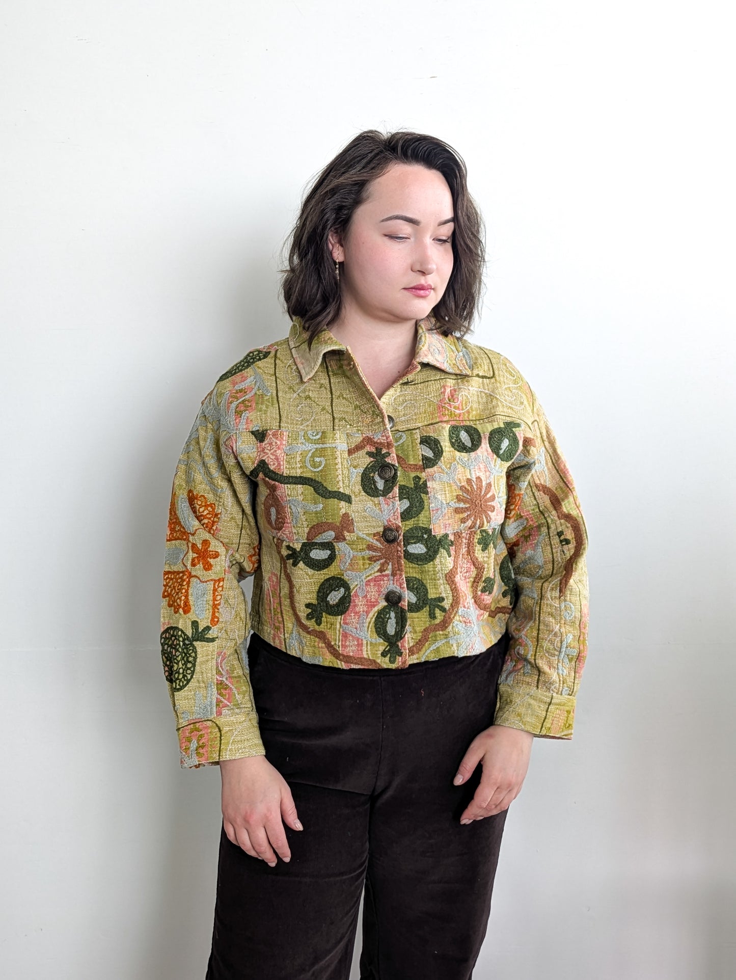 Cofur Kantha jacket Front Pockets