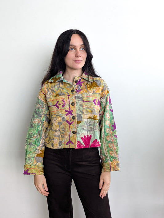 Cofur Kantha jacket Front Pockets