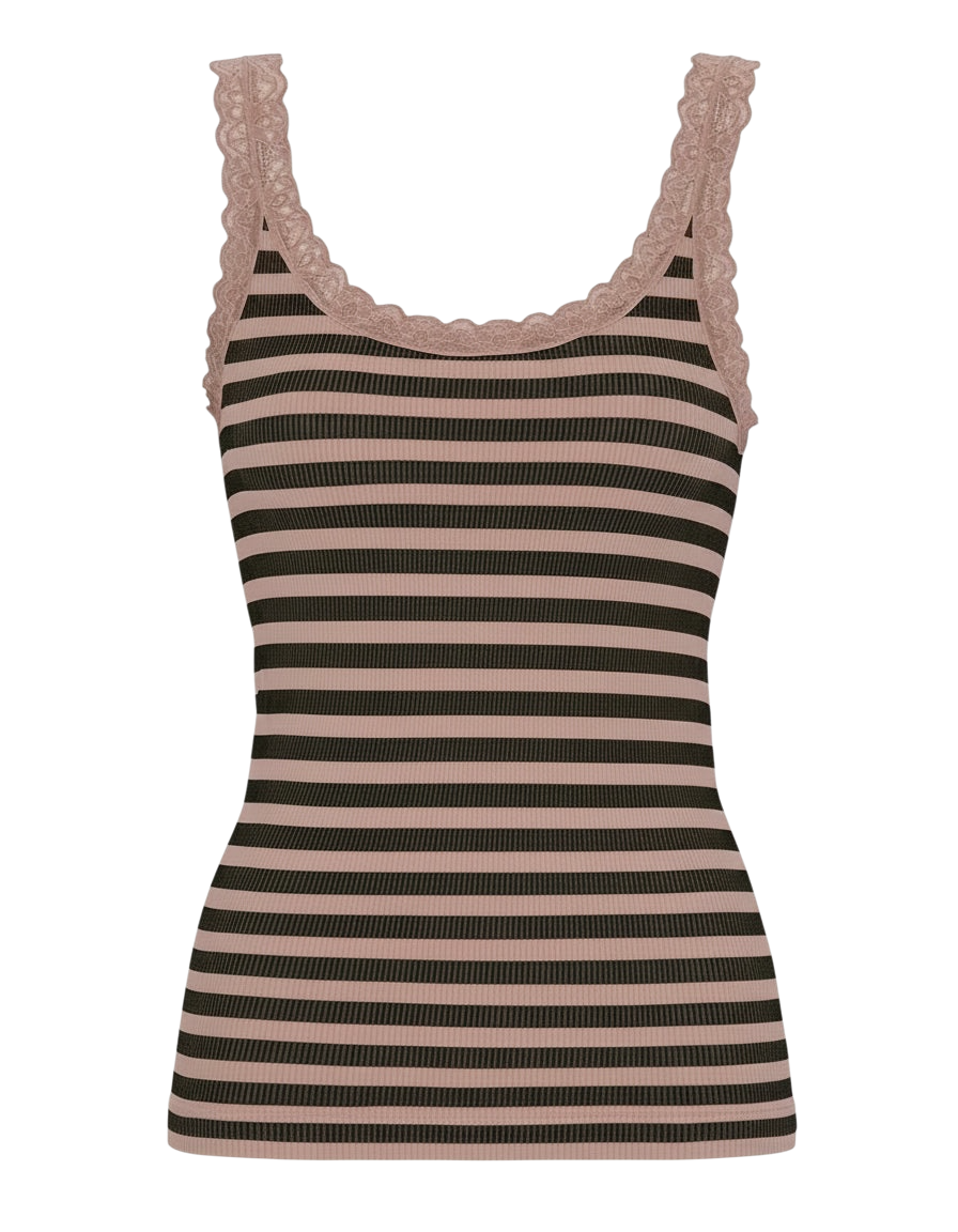 Nærfatasett - Röndótt Rosa/brún