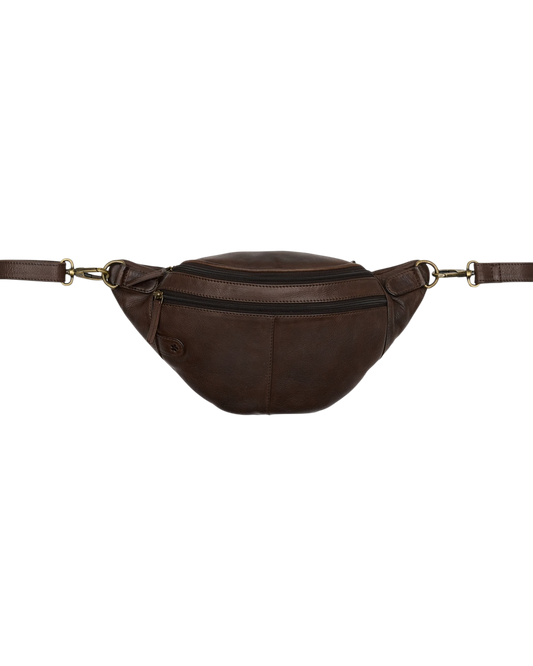 Wanda 2-Zipper Bumbag leðurtaska – 3 litir