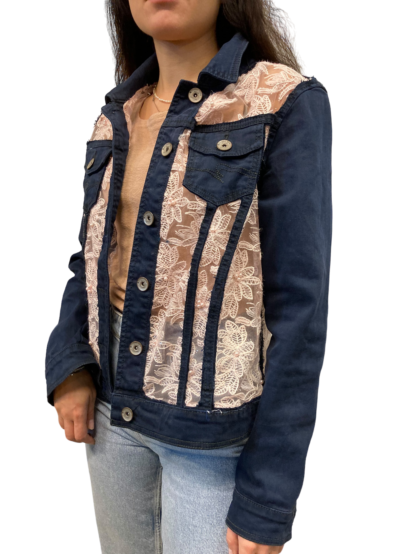 Cofur Lace Denim Jacket - M