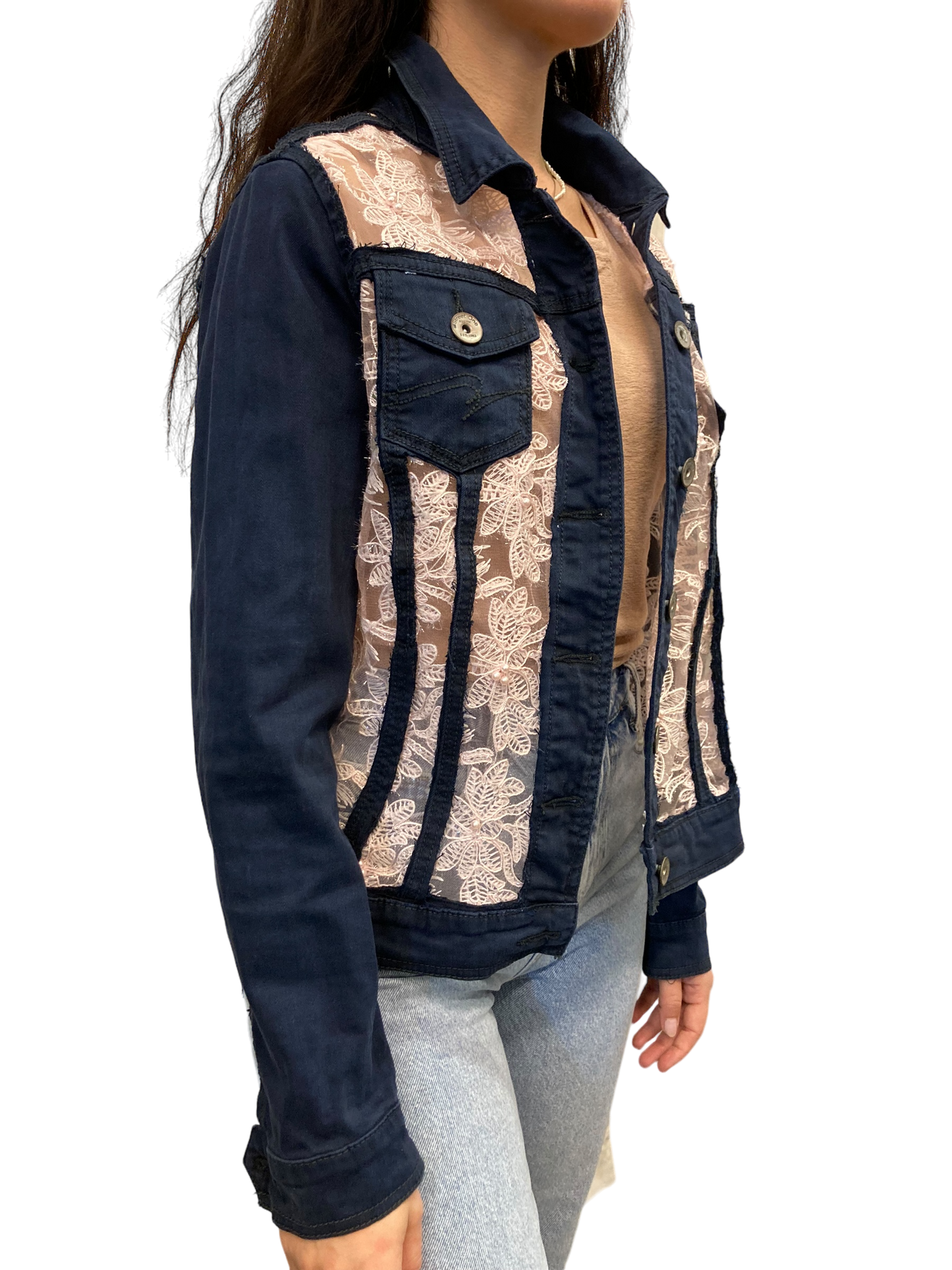 Cofur Lace Denim Jacket - M