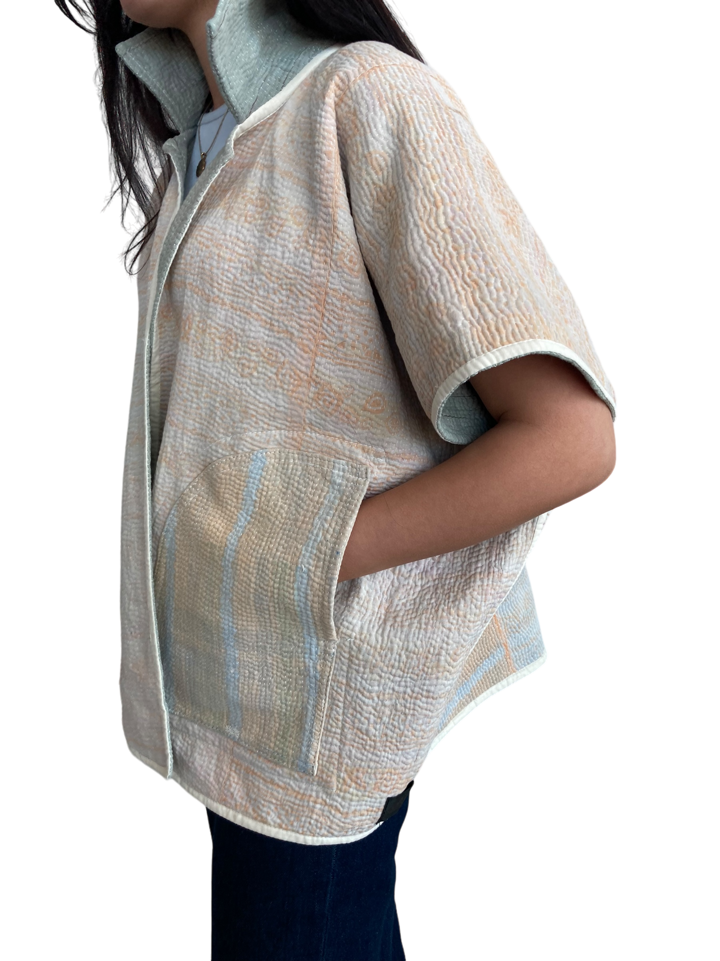 Cofur Kantha Cape Reversible vest - One Size