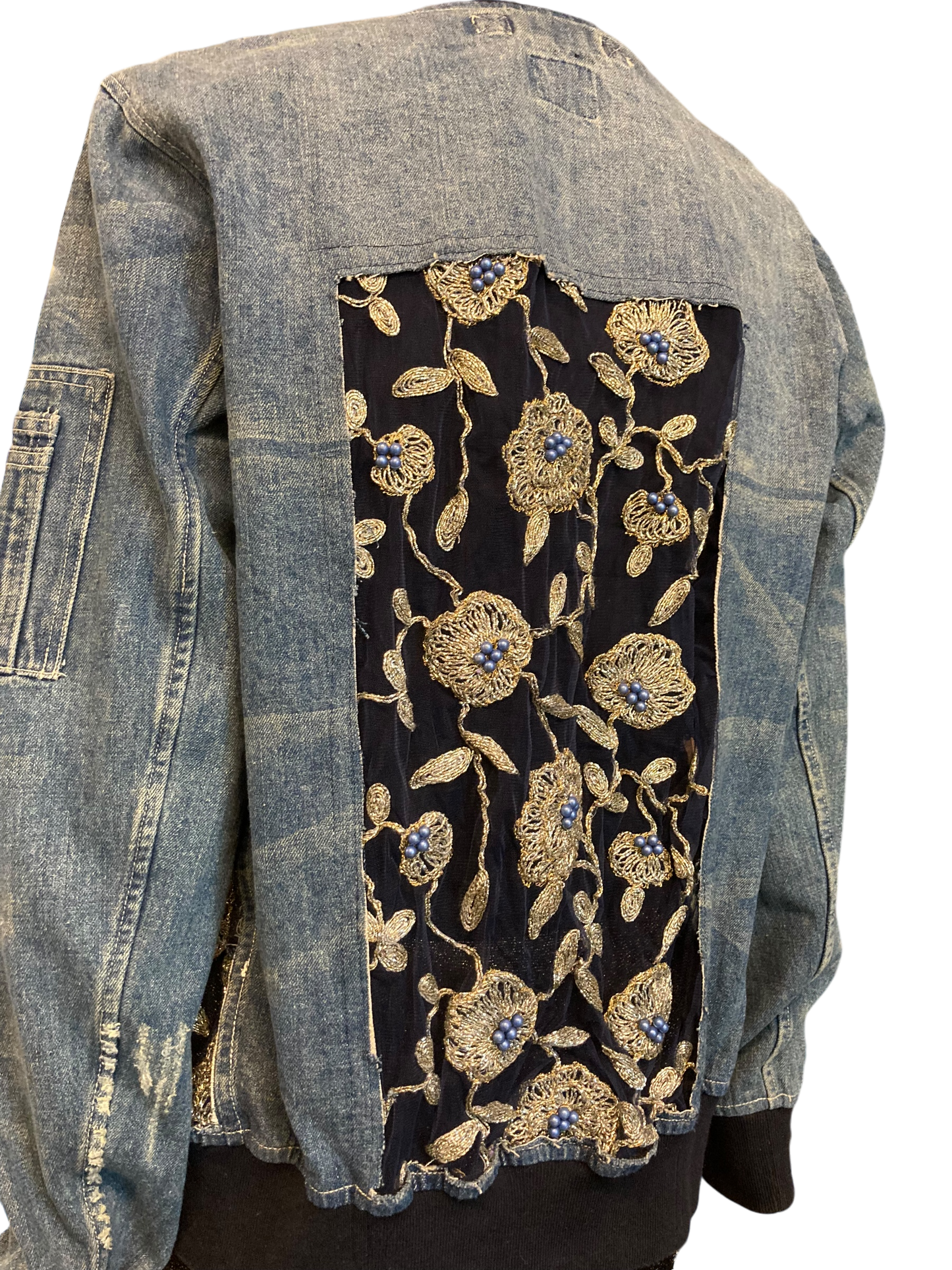 Cofur Lace Denim Jacket - L