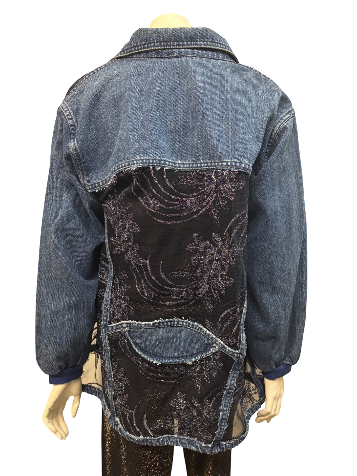 Cofur Lace Denim Jacket Long- XL