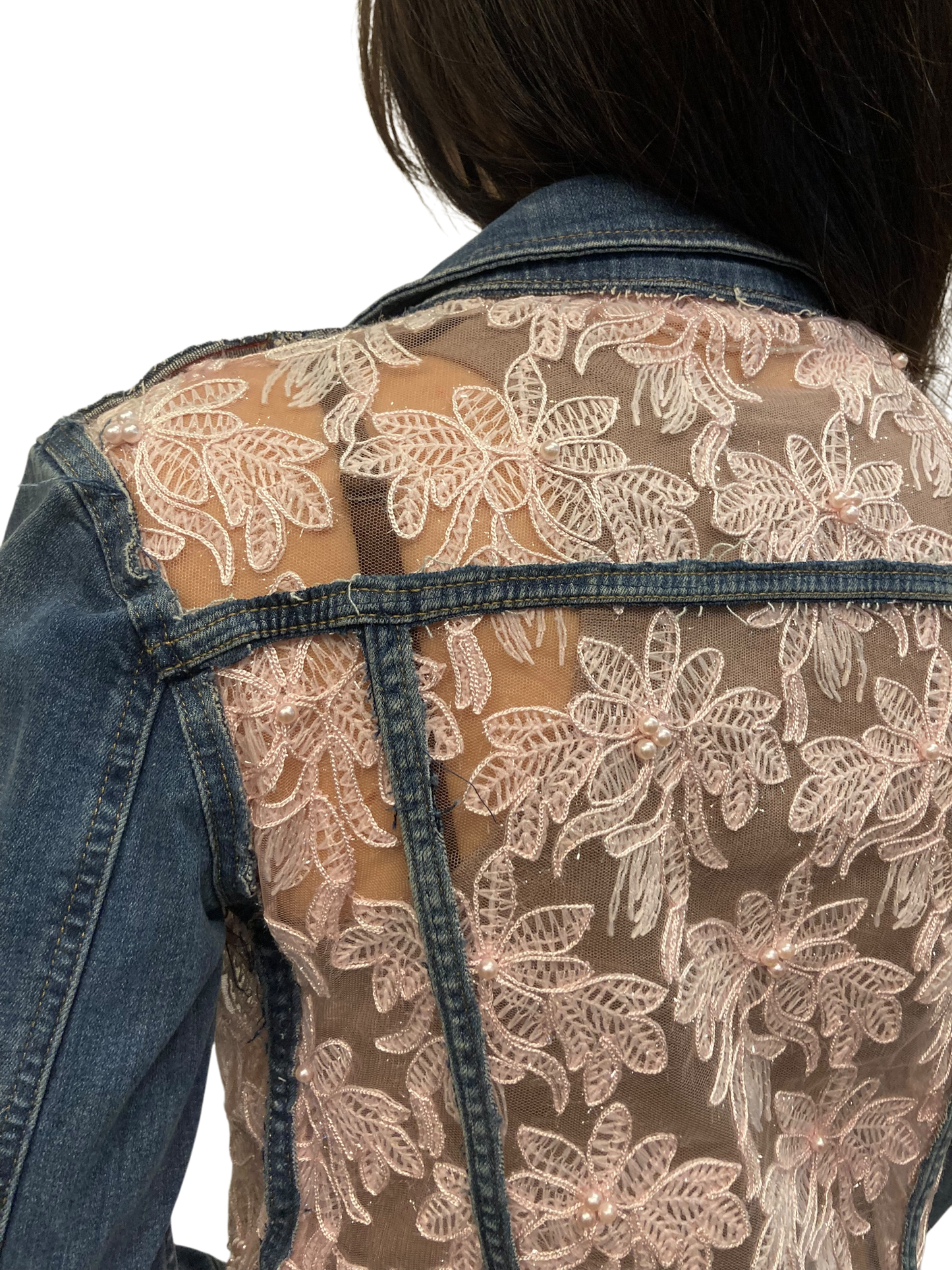 Cofur Lace Denim Jacket - S