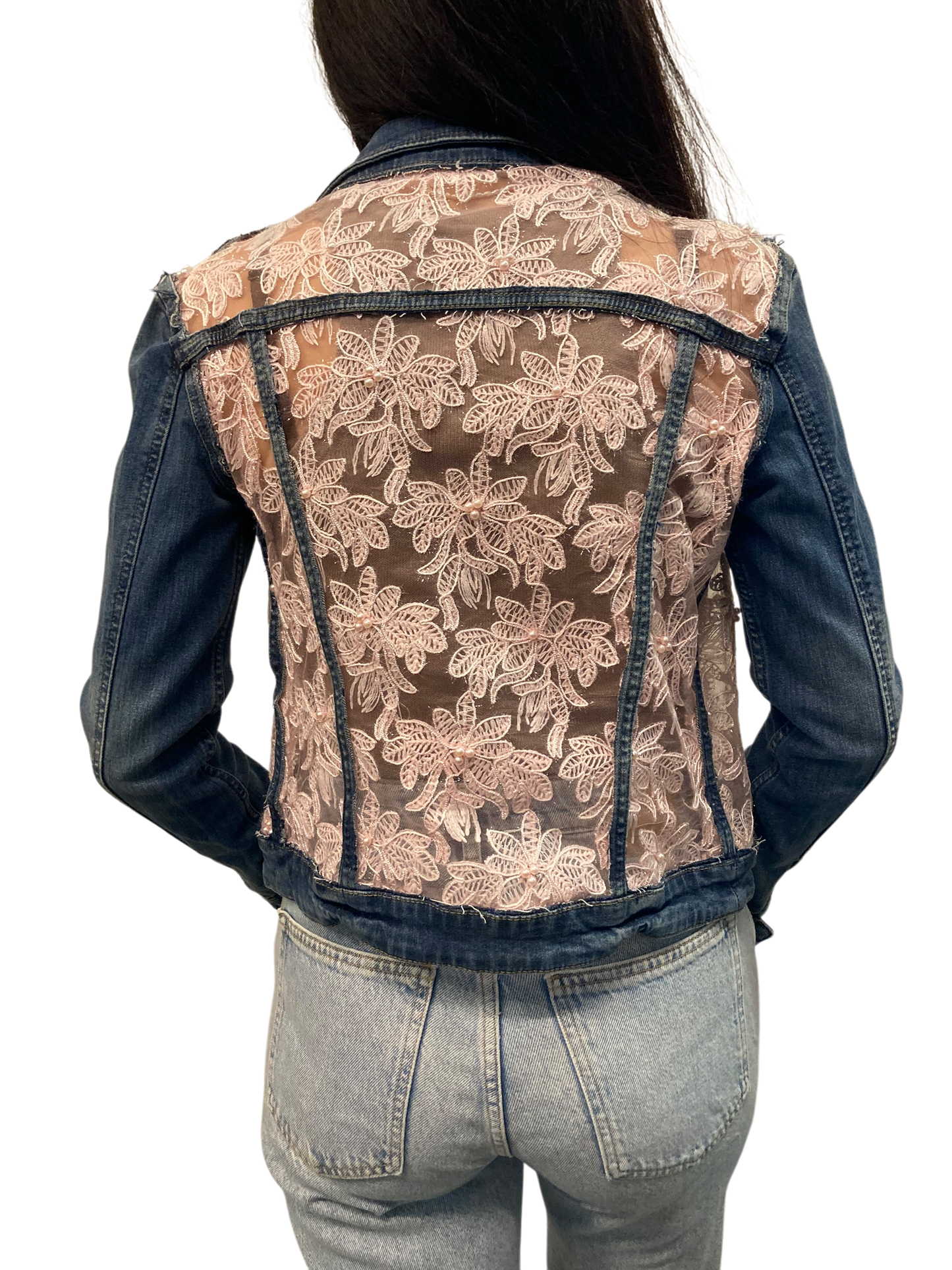 Cofur Lace Denim Jacket - S