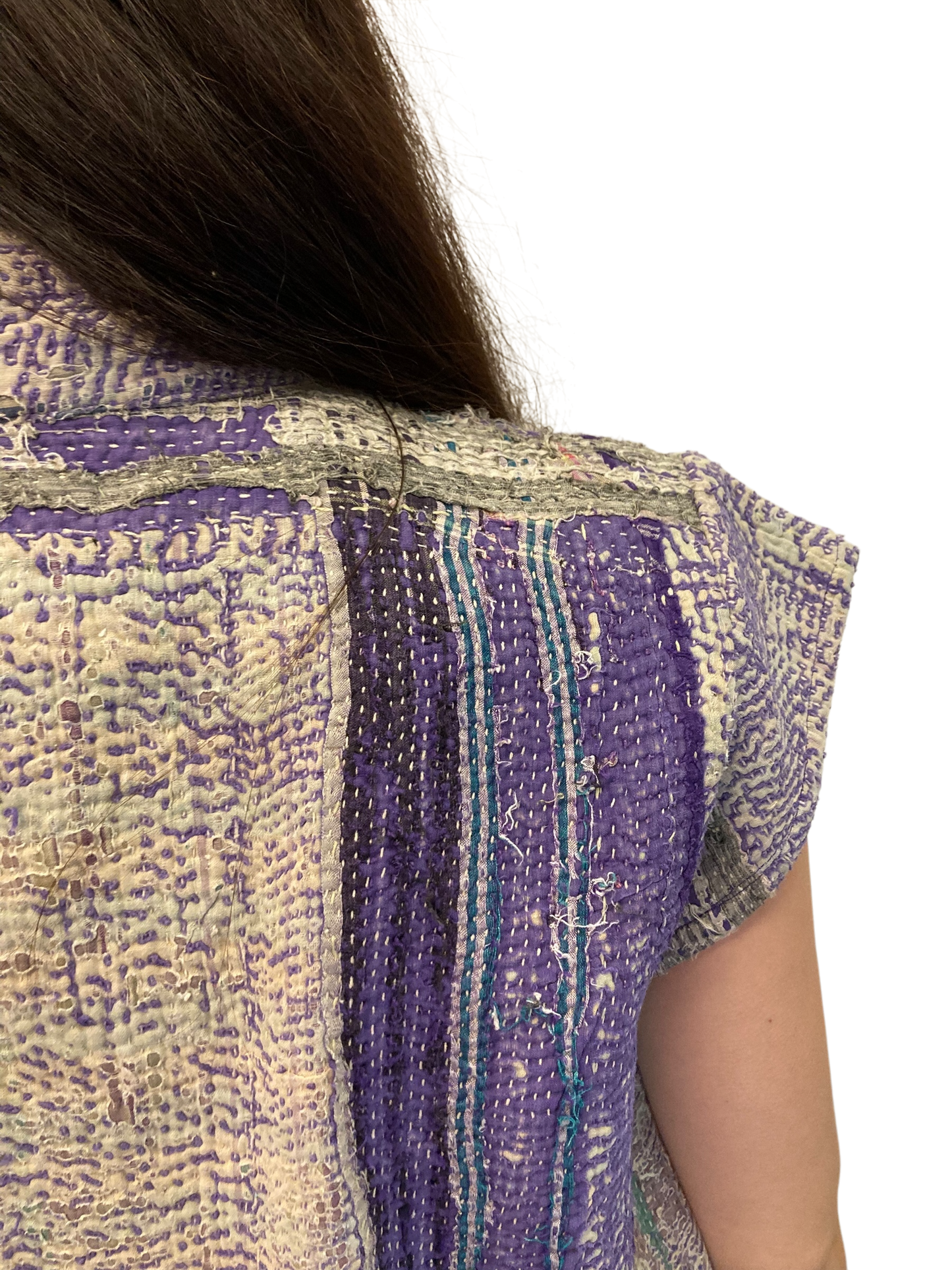 Cofur  Kantha vest w/belt - One size