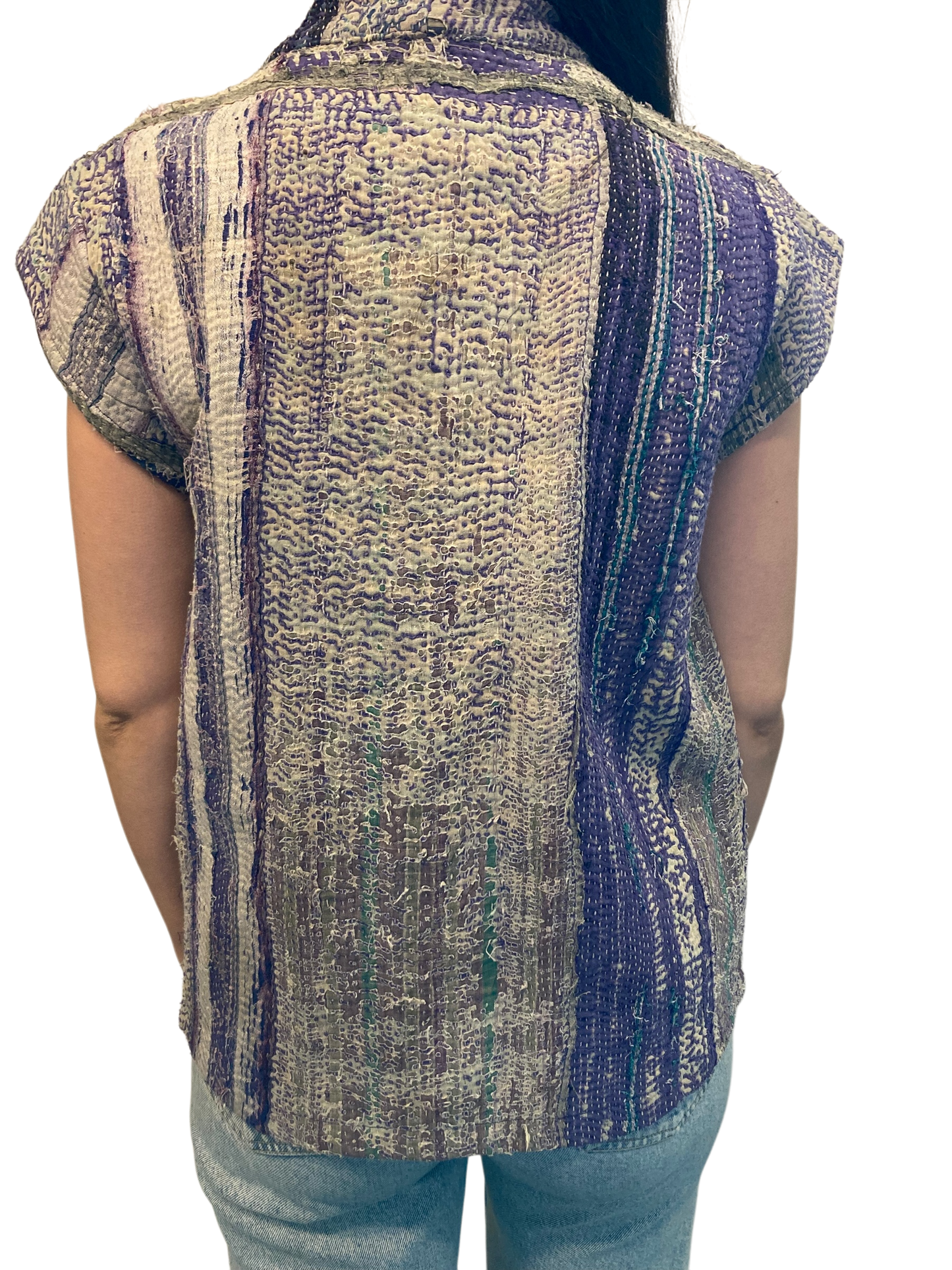 Cofur  Kantha vest w/belt - One size