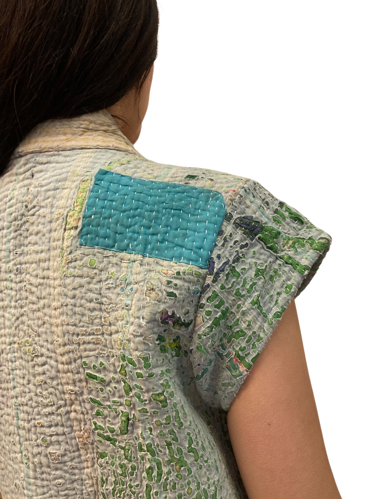 Cofur  Kantha vest w/belt - One size