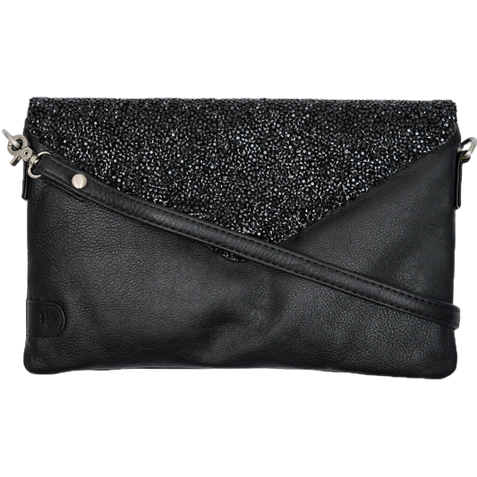 Jenna Multi flap Bag - Glimmer Black/Black