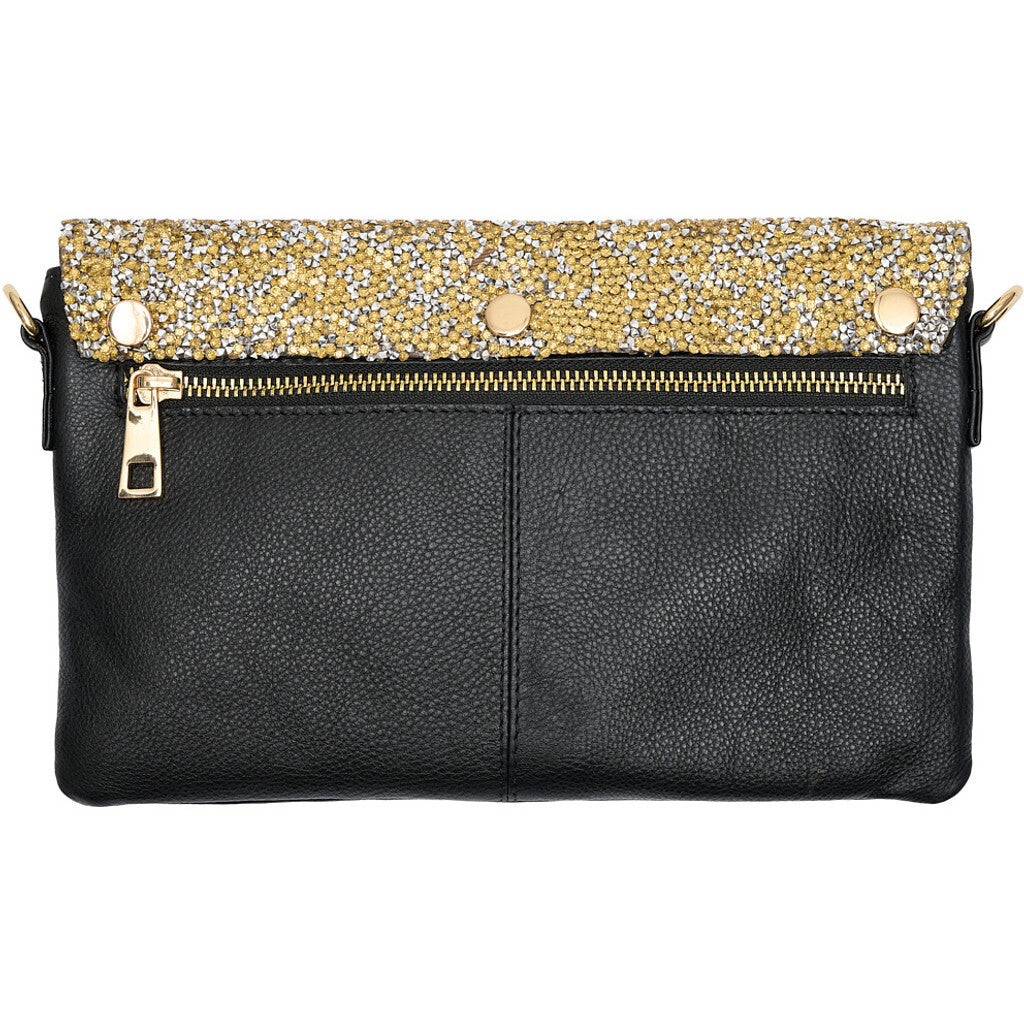 Jenna Multi flap Bag - Glimmer Black/Gold