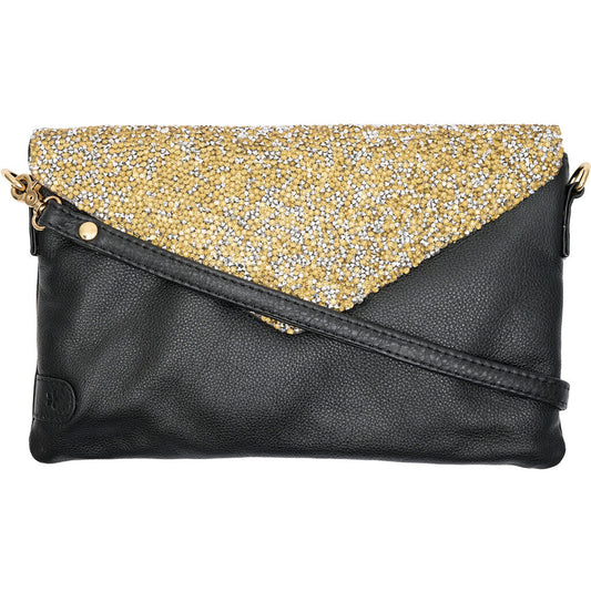 Jenna Multi flap Bag - Glimmer Black/Gold