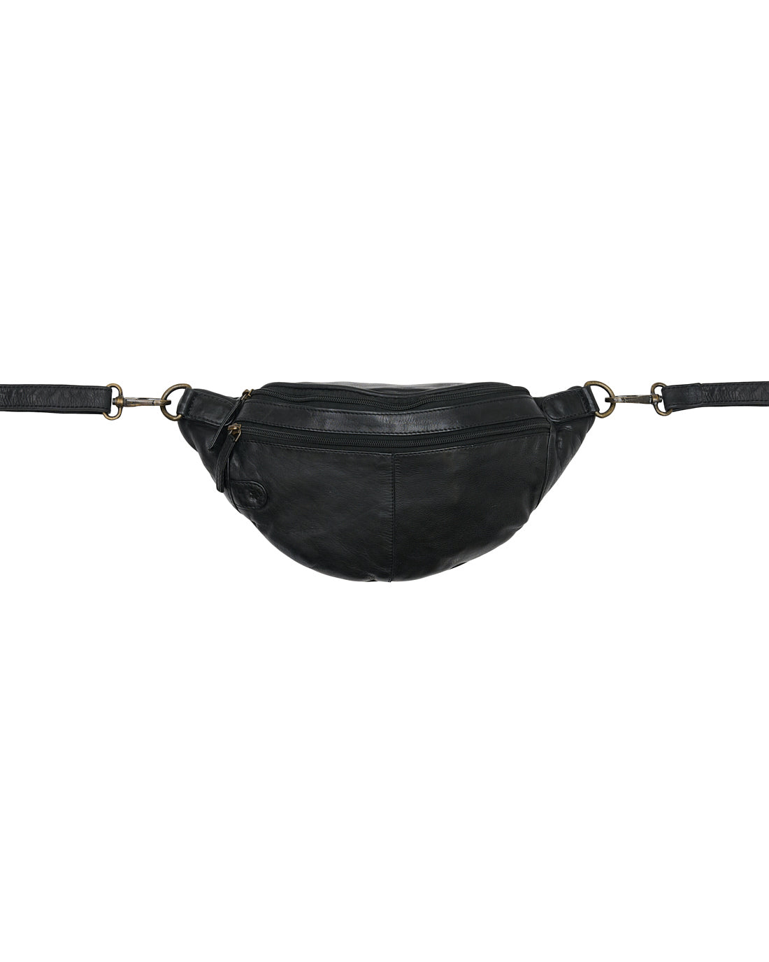 Wanda 2-Zipper Bumbag leðurtaska – 3 litir