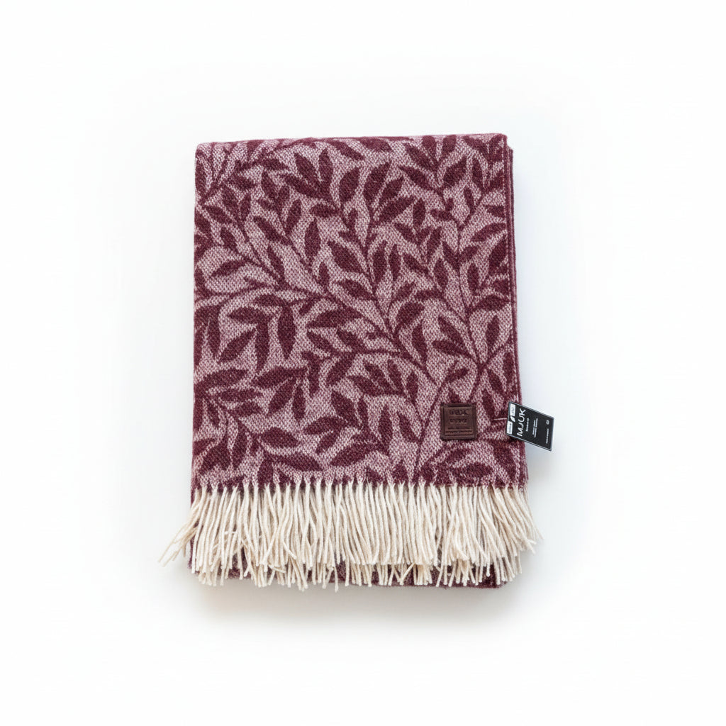 Mjúk ullarteppi - Leaves