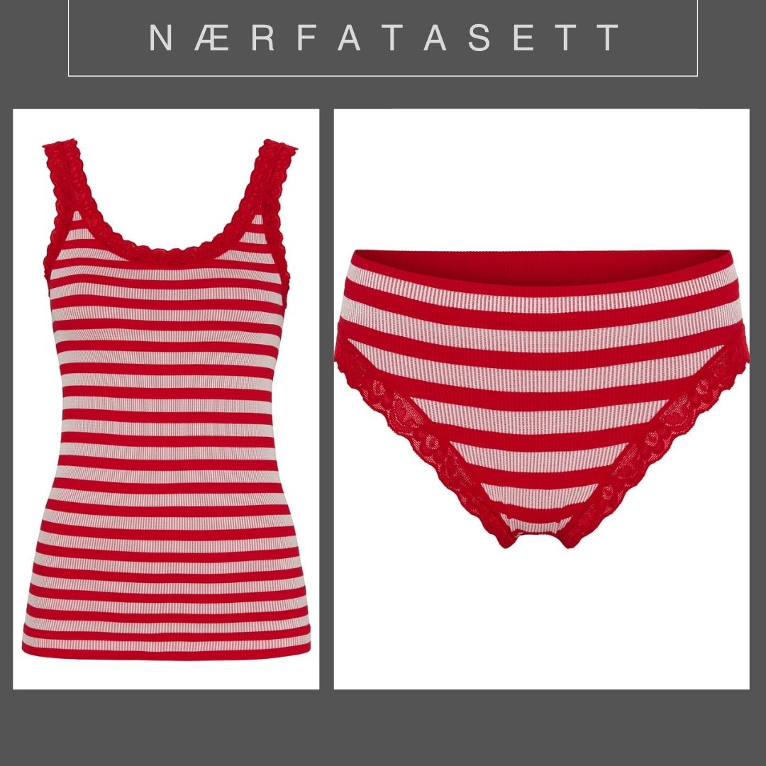 Nærfatasett - Röndótt - Margir litir