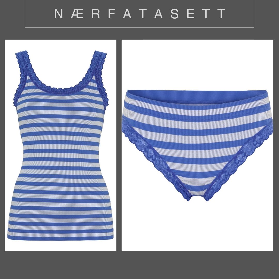 Nærfatasett - Röndótt - Margir litir