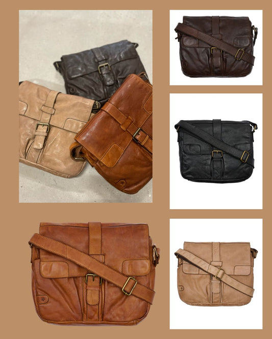 Wanda Work leðurtaska - 4 litir