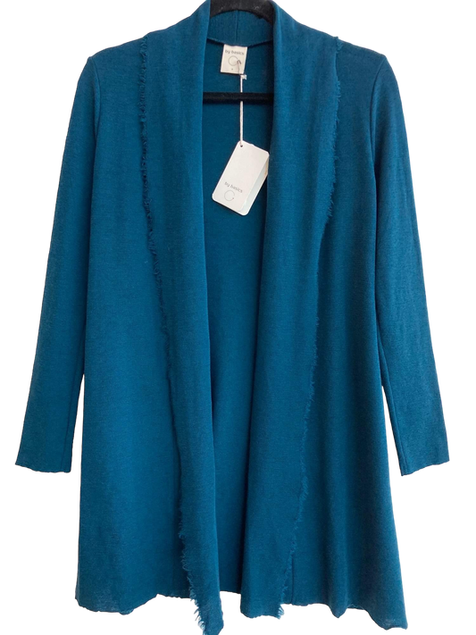 by basics – Merino Golltreyja (Petrol blue)