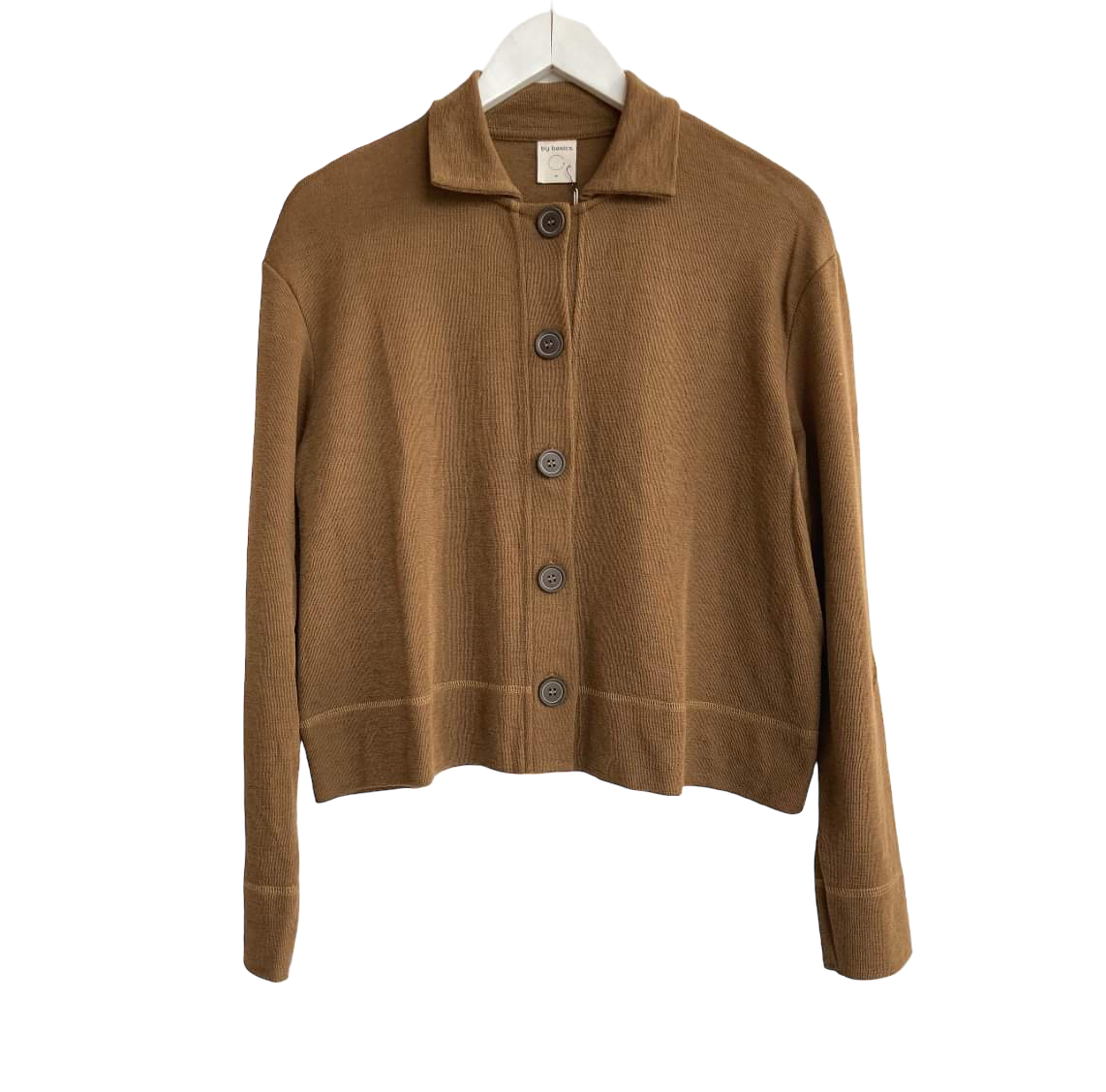 by basics – Merino Cardigan M/Kraga (Bronze)