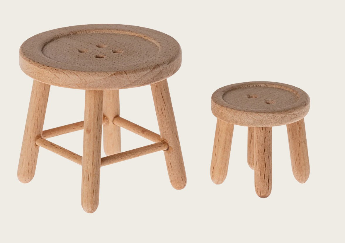 Maileg - Table and stool set, Mouse