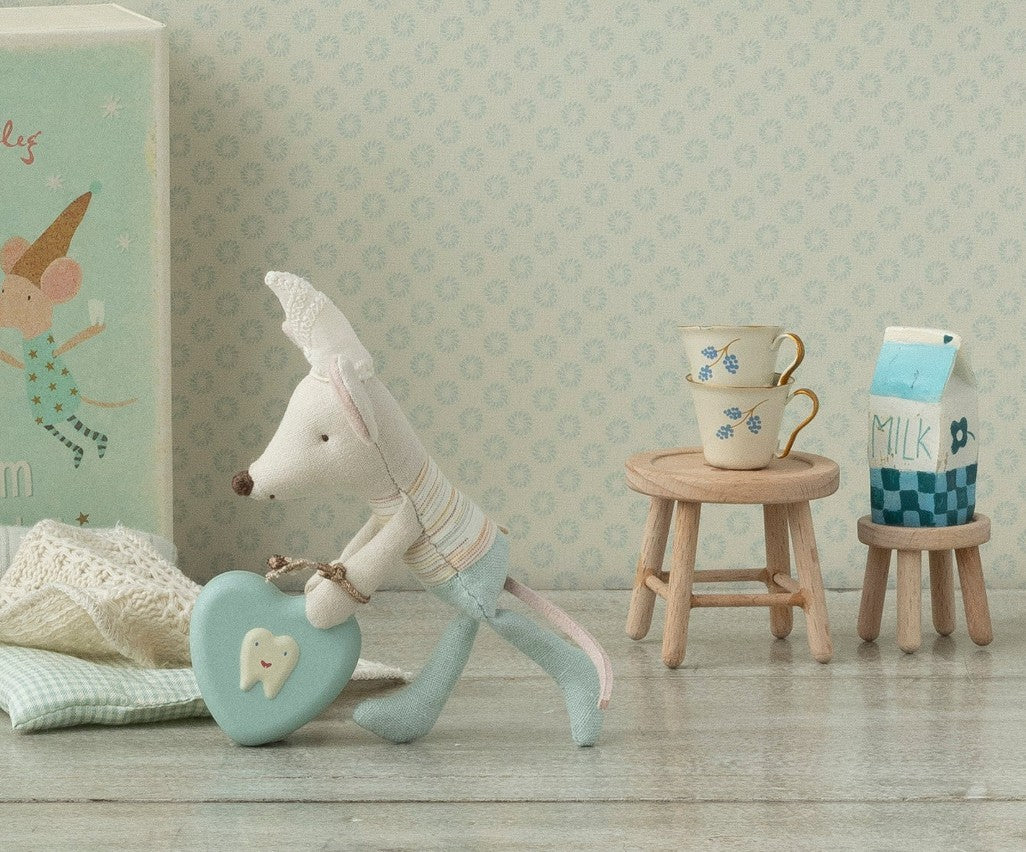 Maileg - Table and stool set, Mouse