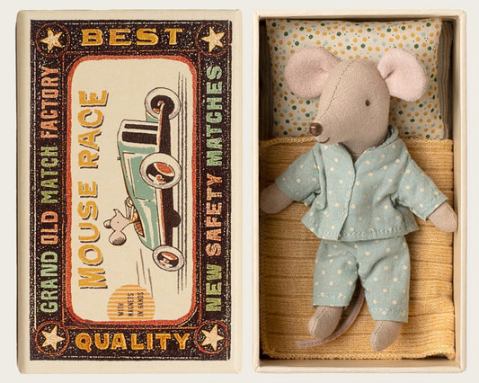 Maileg – Little brother in a Matchbox