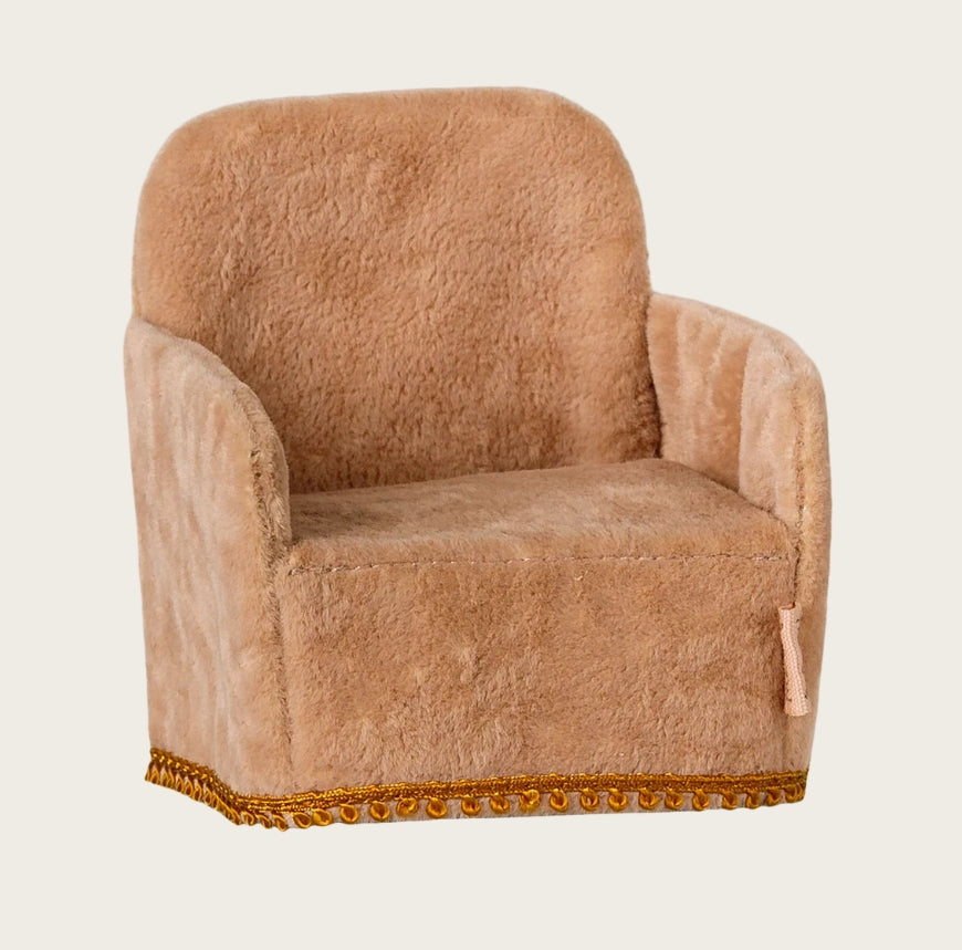 Maileg – Folding chair, mouse - Powder